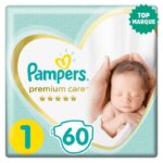 Pampers Premium Care Nouveau-né Couches Bébé Taille 1 (2-5kg) 60 Unités