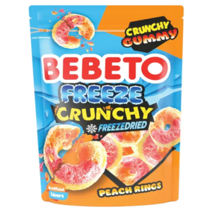Bebeto Freeze Crunchy Peach Rings 35g