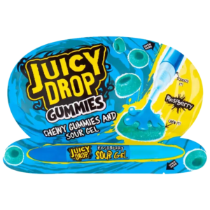Juicy Drop Gummies Sour Gel Blue Raspberry 57g