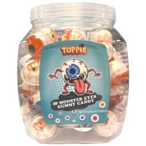 Toppie 3D Monster Eyes Gummy Candy 18g (Une Pièce)